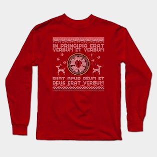 Ugly Christmas Sweater Shirt - in Latin Long Sleeve T-Shirt